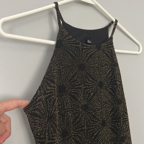 Design Lab Black and Gold Bodycon Dress in Size Medium - Picture 7 of 10